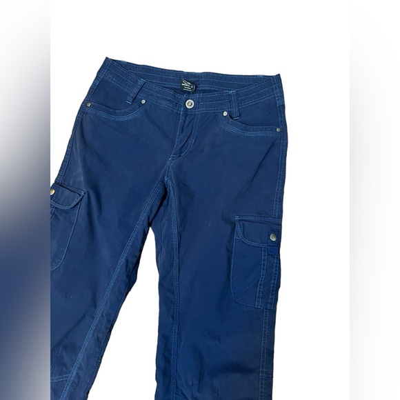 Kuhl Legendary pants womens convertible rollup hiking cargo Navy Blue stretch 8 - Picture 3 of 5